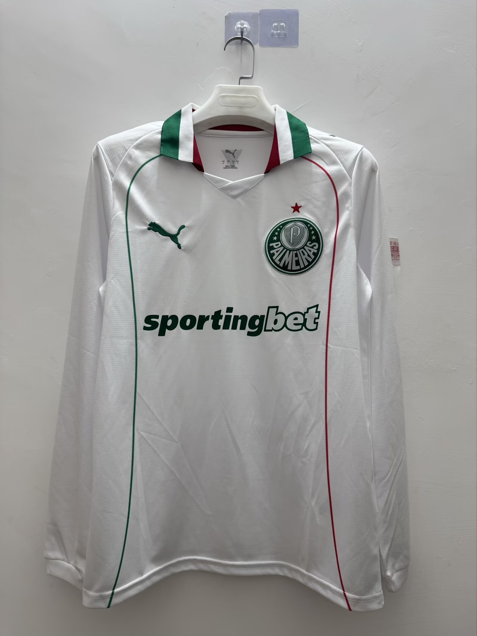 AAA Quality Palmeiras 26/27 Away White Long Soccer Jersey